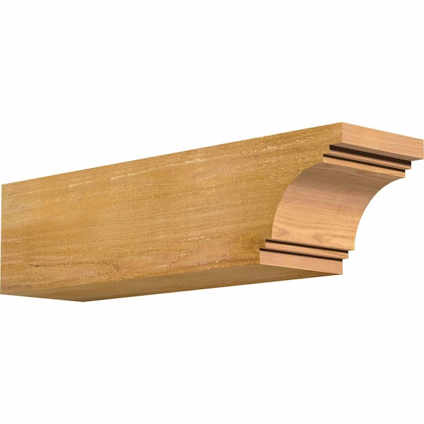 Ekena Millwork Pescadero Rough Sawn Rafter Tail, Western Red Cedar, 6"W x 6"H x 24"L RFT06X06X24PEC00RWR - main